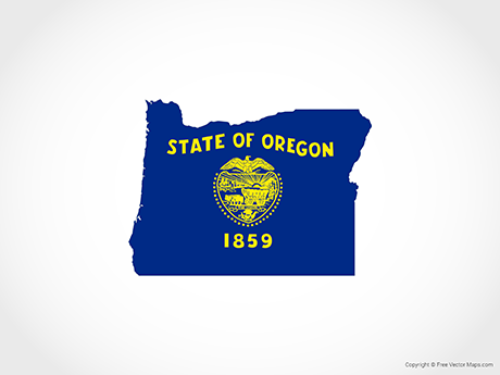 Oregon with flag